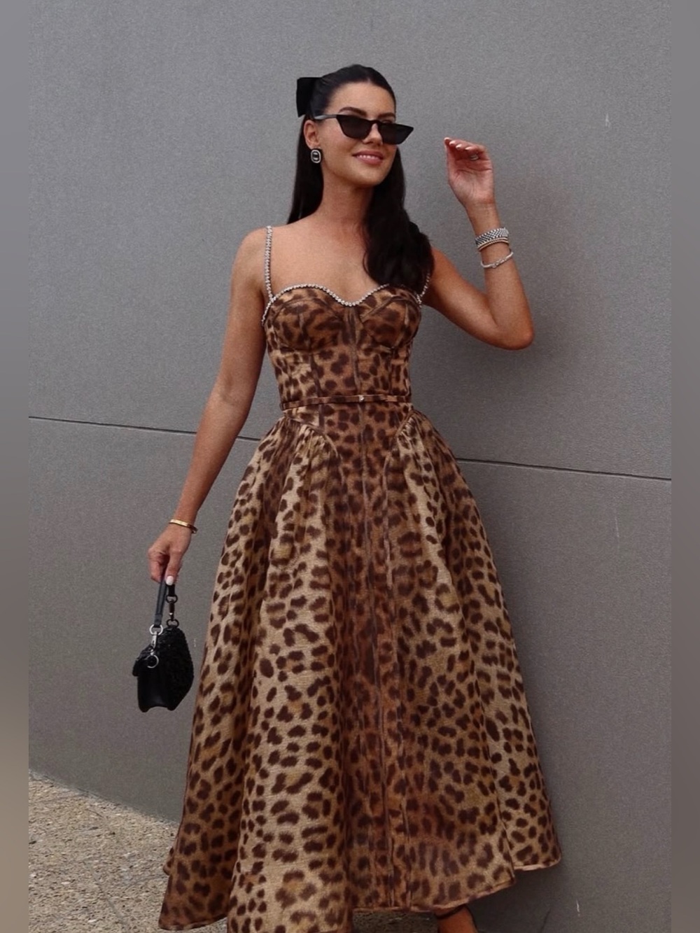 Zimmermann Size 3 Brown Leopard Print Dress